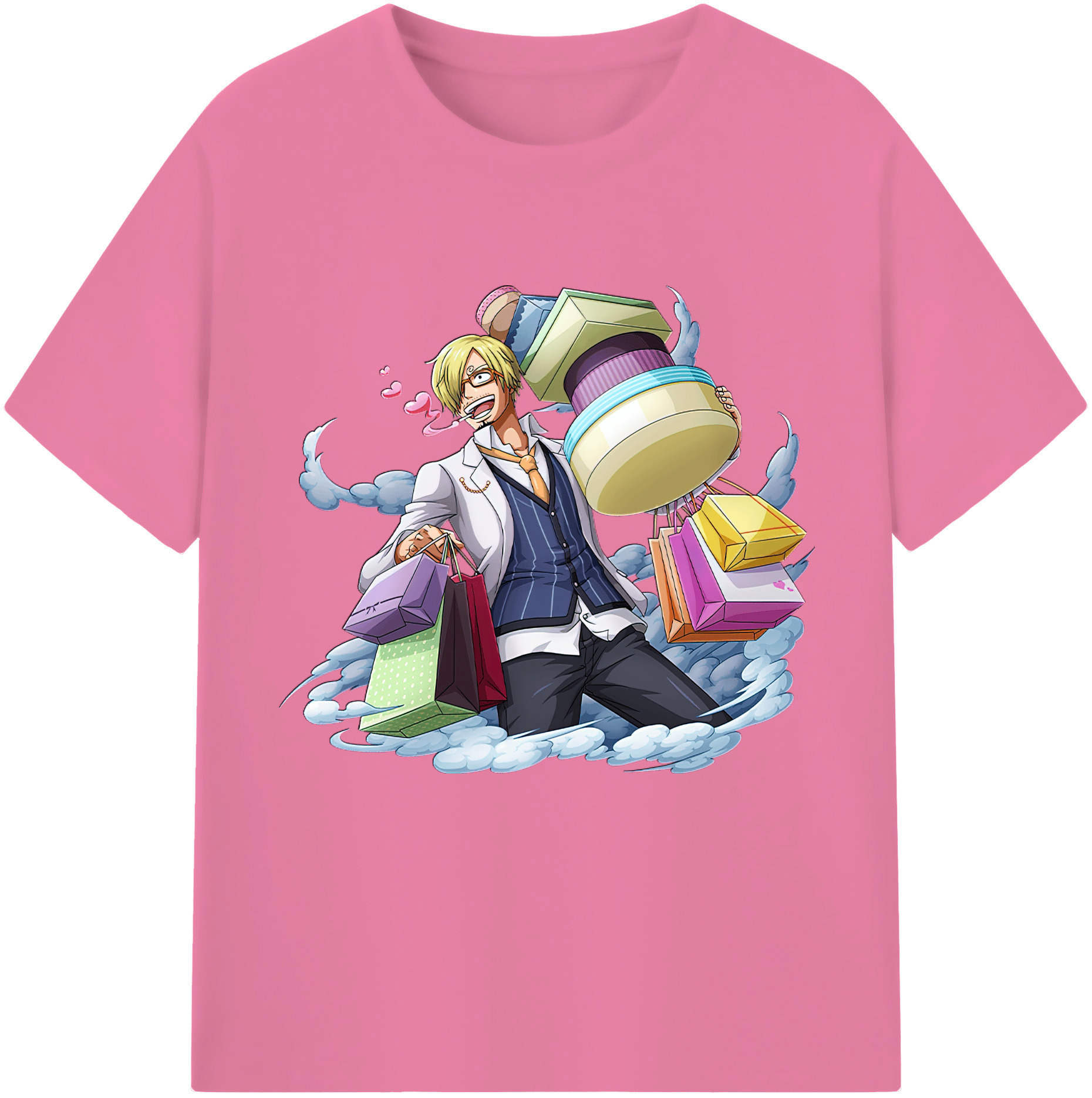 ワンピース サンジ ONE PIECE Sanji 綿100％半袖Tシャツ（フロントプリント）